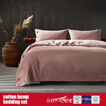 Cotton Hemp Bed Linen for Home Luxury Hotel Use